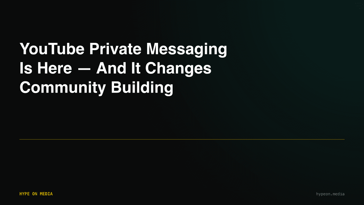 YouTube mobile interface showing private messaging conversation between creator and subscriber